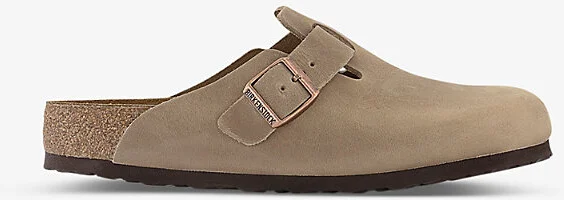 Mens Tobacco Brown Boston Buckle-Detail Leather Sandals Eur 43.5 / 9.5 Uk Men