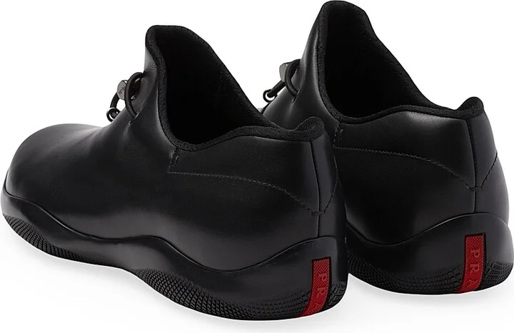 Men's Toblach Leather Sneakers - Black - Size 6 - Image 3