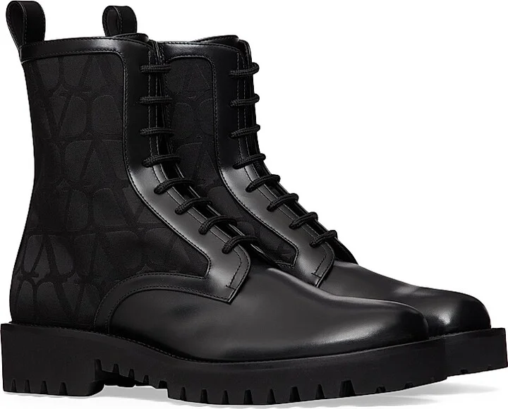 Men's Toile Iconographe Combat Boots - Black - Size 9 - Image 2