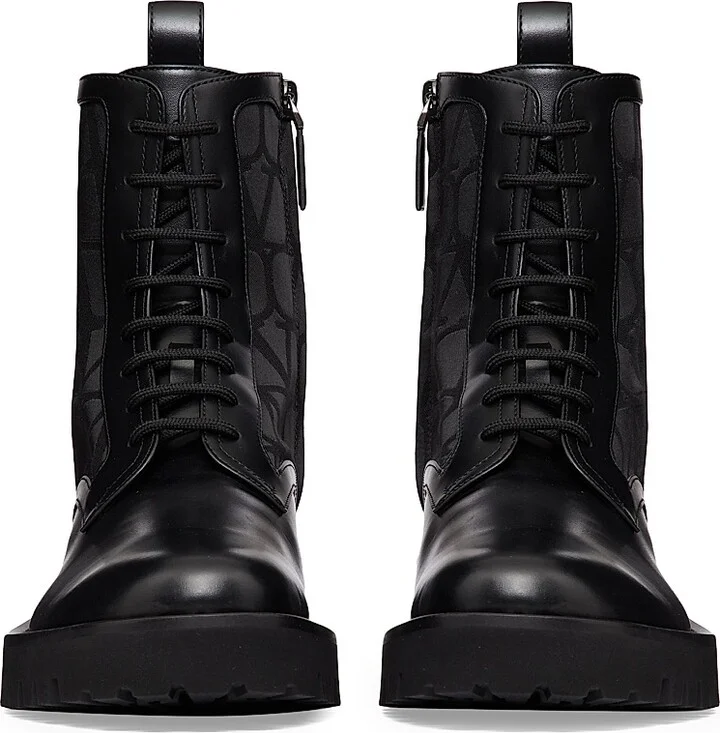 Men's Toile Iconographe Combat Boots - Black - Size 9 - Image 4