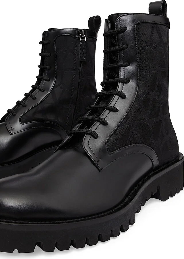 Men's Toile Iconographe Combat Boots - Black - Size 9 - Image 5