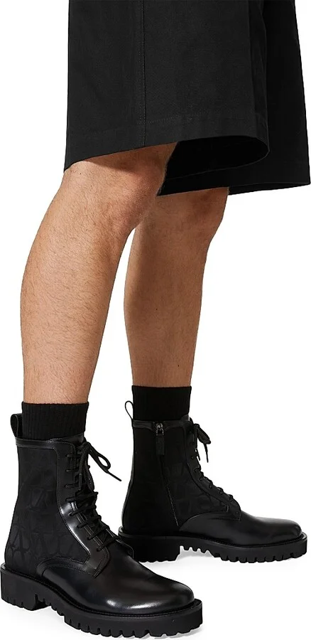 Men's Toile Iconographe Combat Boots - Black - Size 9 - Image 6