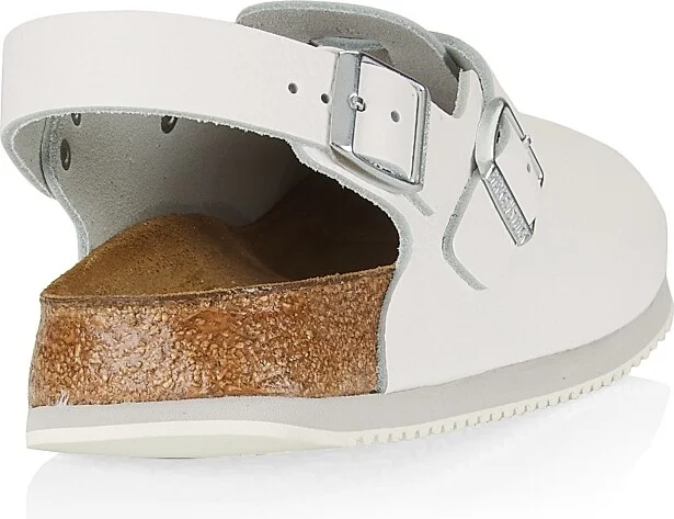Men's Tokio Leather Big Buckle Clogs - White - Size 10 - Image 3