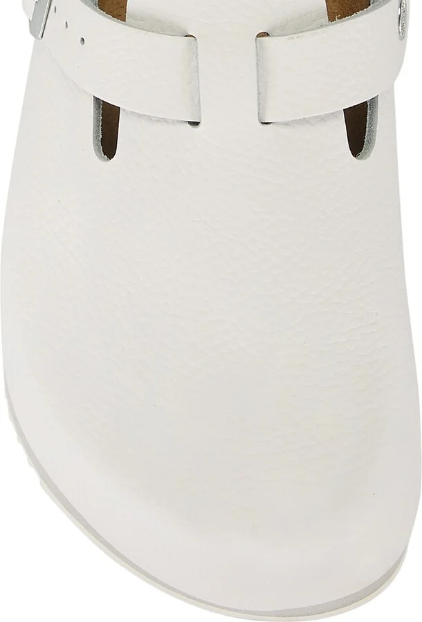 Men's Tokio Leather Big Buckle Clogs - White - Size 10 - Image 4