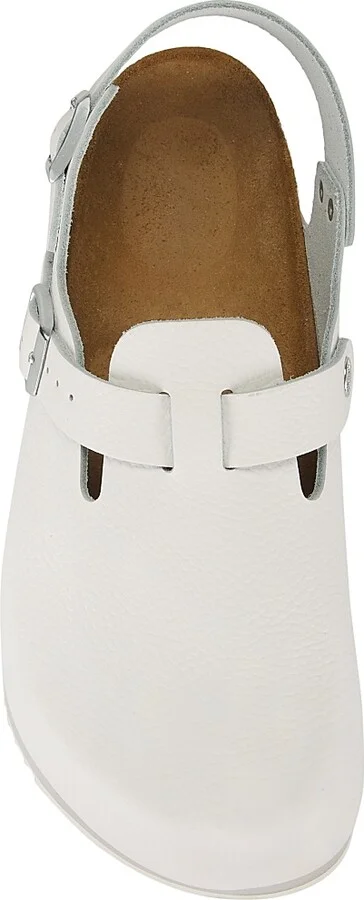 Men's Tokio Leather Big Buckle Clogs - White - Size 10 - Image 5