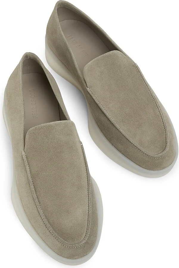 Men's Tonal Suede Loafers - Black - Size 7 - Image 9