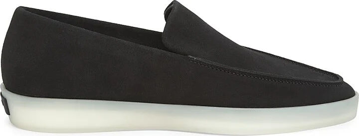 Men's Tonal Suede Loafers - Black - Size 7