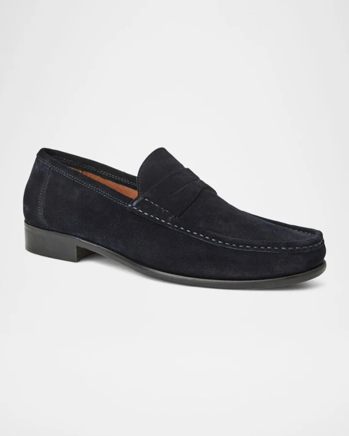 Men's Tonio Suede Penny Loafers - Image 5