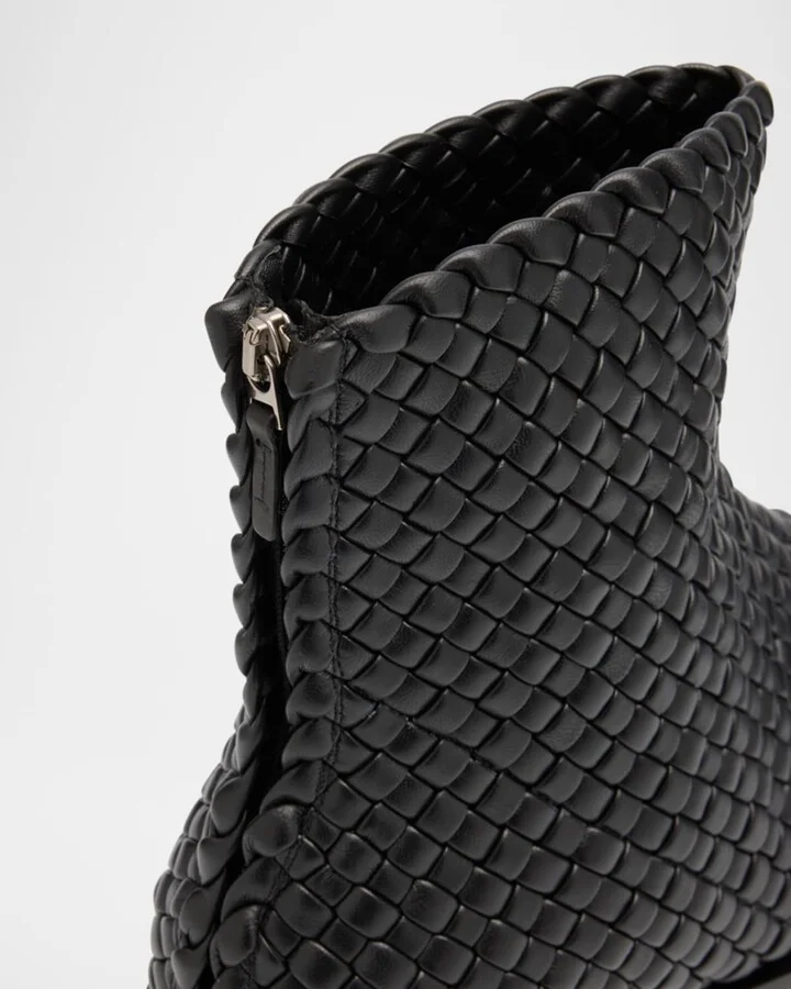 Men's Torino Intreccio Leather Zip Ankle Boots - Image 4