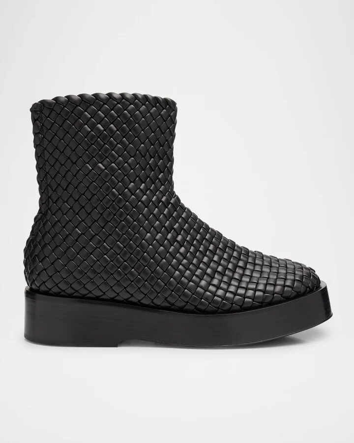 Men's Torino Intreccio Leather Zip Ankle Boots