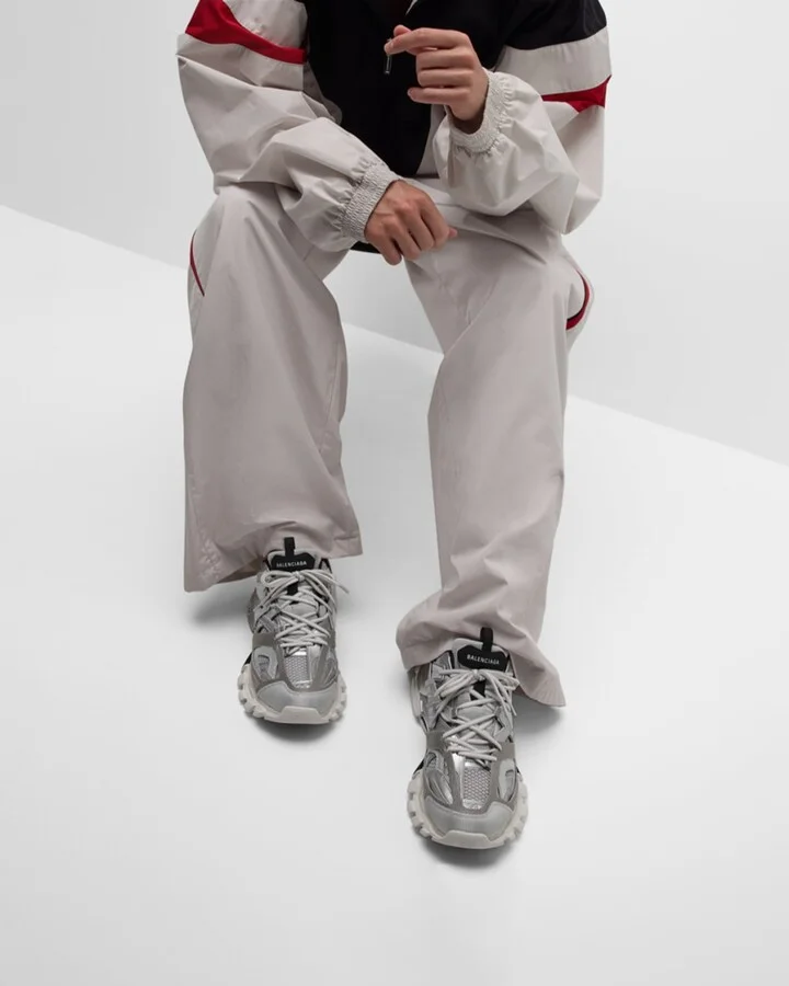 Men's Track Metallic Mesh Sneakers - Image 3