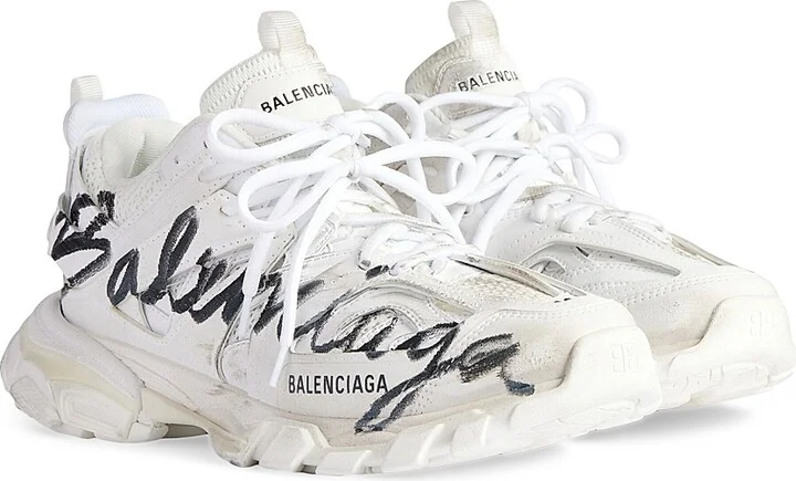Men's Track Signature Sneakers - Black White - Size 10 - Image 7