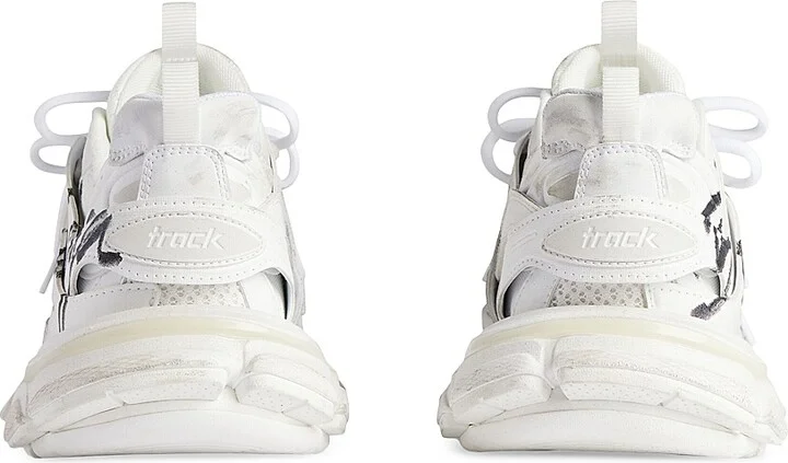 Men's Track Signature Sneakers - Black White - Size 10 - Image 8