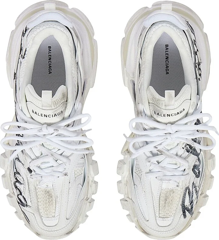 Men's Track Signature Sneakers - Black White - Size 10 - Image 10