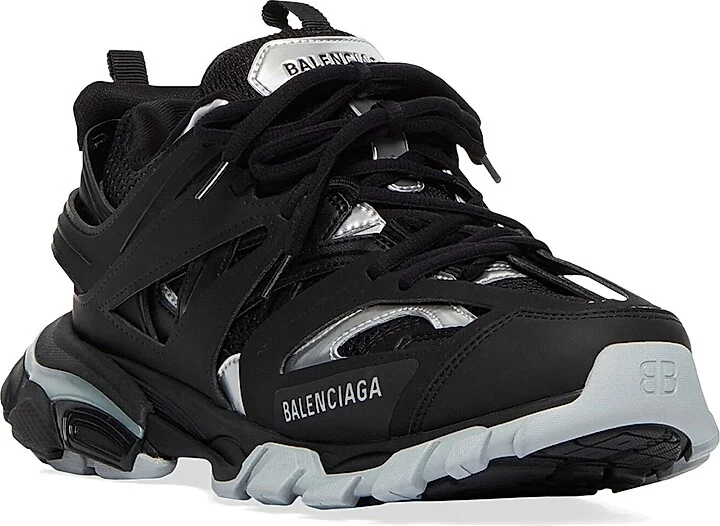 Men's Track Sneaker - Black Silver - Size 6 - Image 2