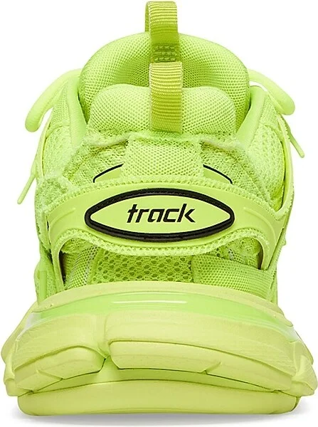 Men's Track Sneaker In Full Mesh - Fluo Yellow Black - Size 6 - Image 5