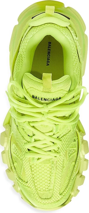 Men's Track Sneaker In Full Mesh - Fluo Yellow Black - Size 6 - Image 7