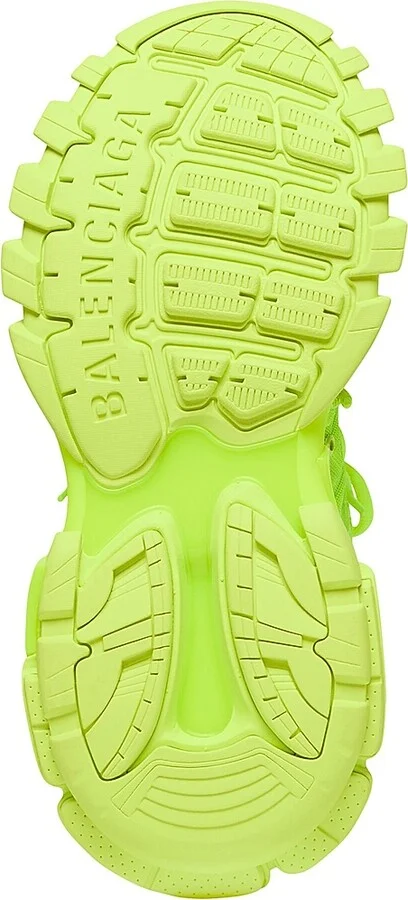 Men's Track Sneaker In Full Mesh - Fluo Yellow Black - Size 6 - Image 8