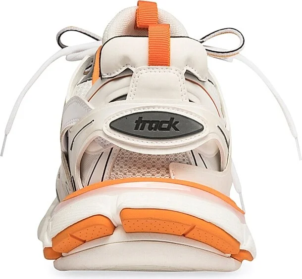 Men's Track Sneaker - White Orange - Size 6 - Image 3