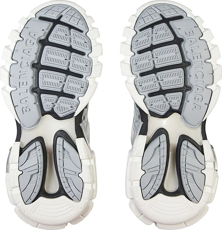 Men's Track Sneakers - Silver White Black - Size 6 - Image 6