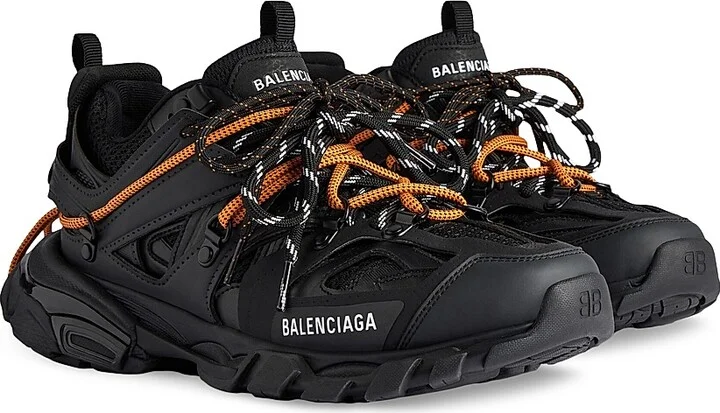 Men's Track Trail Laces Sneakers - Black Orange - Size 6 - Image 2
