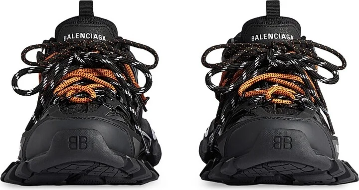 Men's Track Trail Laces Sneakers - Black Orange - Size 6 - Image 4