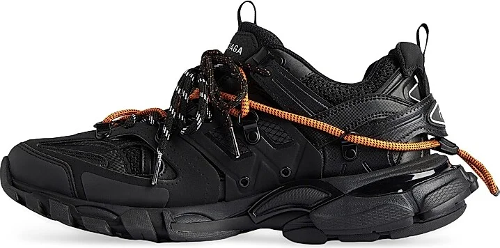 Men's Track Trail Laces Sneakers - Black Orange - Size 6 - Image 5