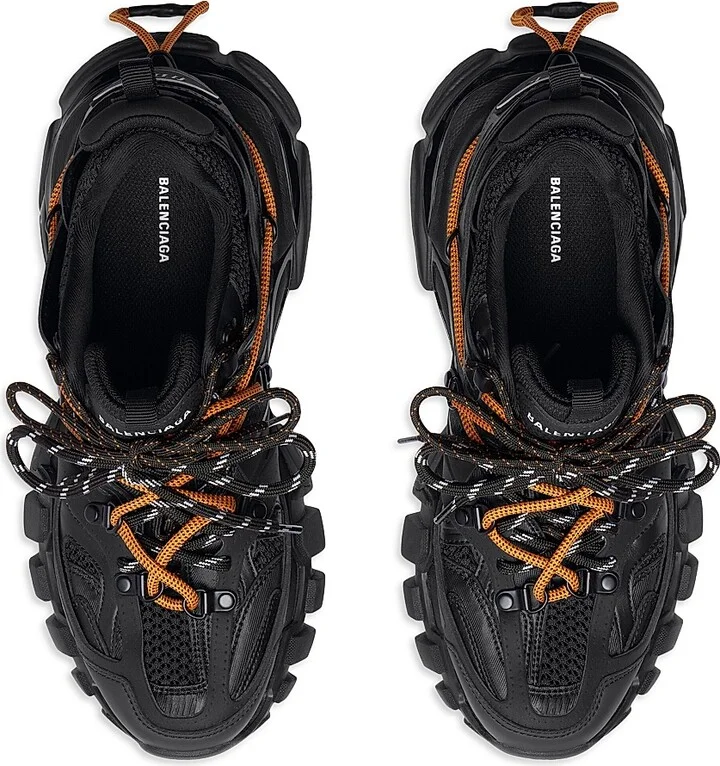 Men's Track Trail Laces Sneakers - Black Orange - Size 6 - Image 6