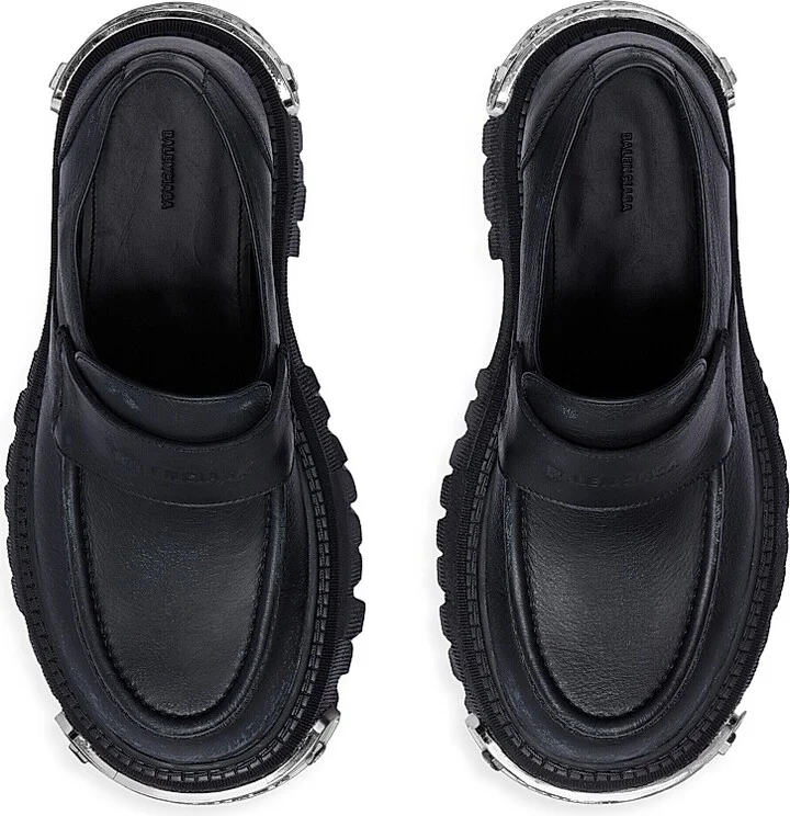 Men's Tractor Loafers - Black Silver - Size 7 - Image 6