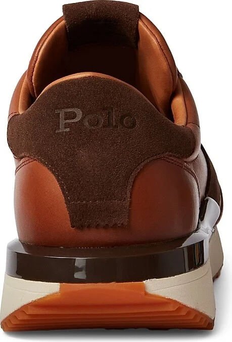 Men's Train 89 Pony-Embossed Leather & Suede Running Sneakers - Tan - Size 10 - Image 3