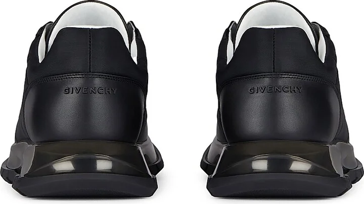 Men's Trainers Sneakers in Padded Nylon and Leather - Black - Size 7 - Image 5