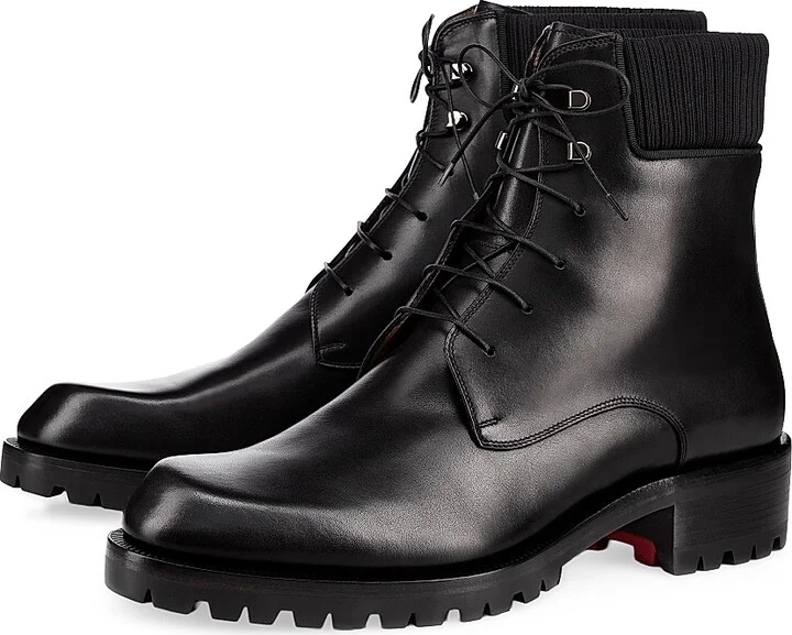 Men's Trapman Leather Boots - Black - Size 8.5 - Image 2