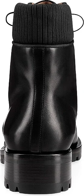 Men's Trapman Leather Boots - Black - Size 8.5 - Image 4