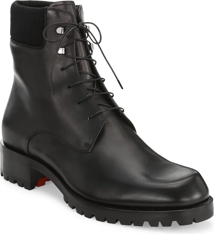 Men's Trapman Leather Hiking Boots - Black - Size 9 - Image 2