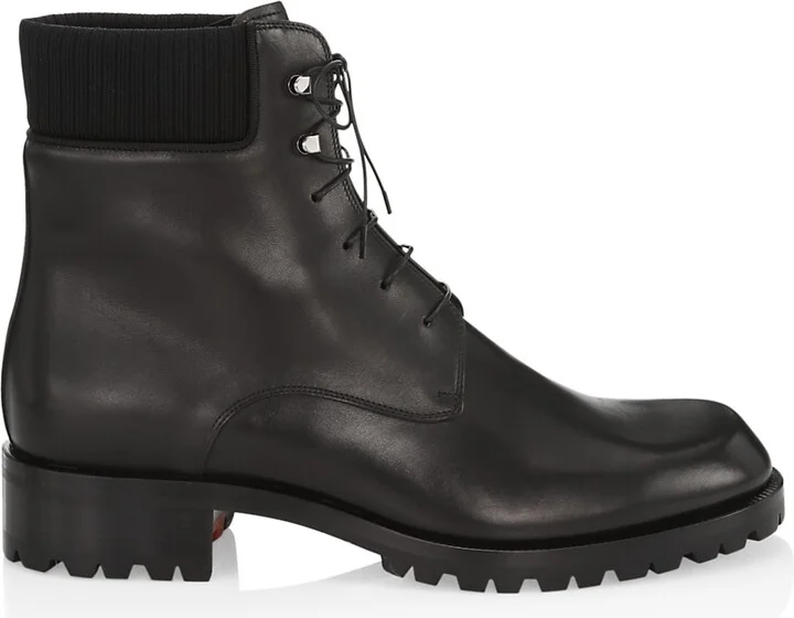 Men's Trapman Leather Hiking Boots - Black - Size 9