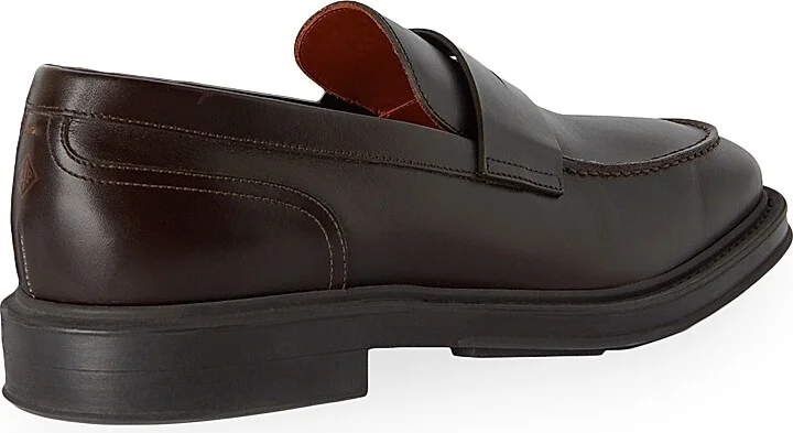 Men's Travis Leather Loafers - Very Dark Brown - Size 6.5 - Image 3
