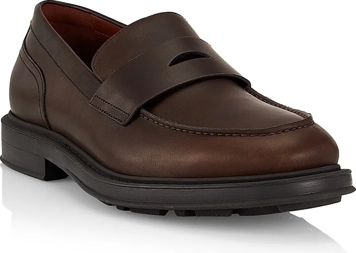 Men's Travis Leather Loafers - Very Dark Brown - Size 6.5 - Image 7