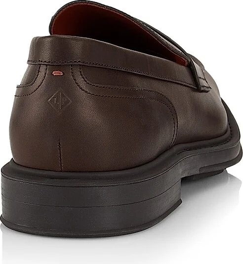 Men's Travis Leather Loafers - Very Dark Brown - Size 6.5 - Image 8