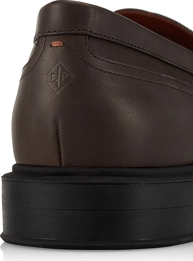 Men's Travis Leather Loafers - Very Dark Brown - Size 6.5 - Image 11