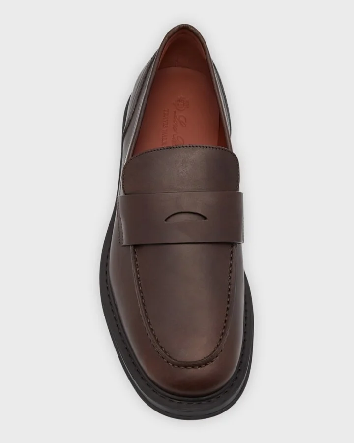 Men's Travis Leather Penny Loafers - Image 5