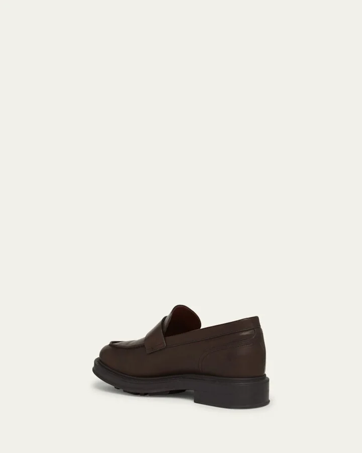 Men's Travis Leather Penny Loafers - Image 4