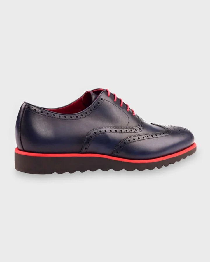 Men's Trax Wing-Tip Leather Platform Oxford Shoes - Image 2
