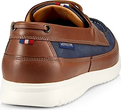 Men's Trevis Leather Boat Shoes - Navy - Size 8 - Image 3