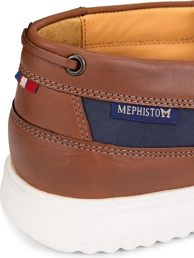 Men's Trevis Leather Boat Shoes - Navy - Size 8 - Image 6