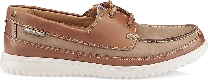 Men's Trevis Leather Boat Shoes - Navy - Size 8 - Image 7