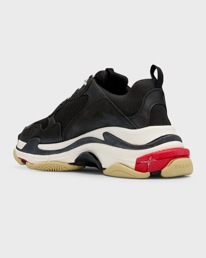 Men's Triple S Mesh Leather Sneakers - Image 4
