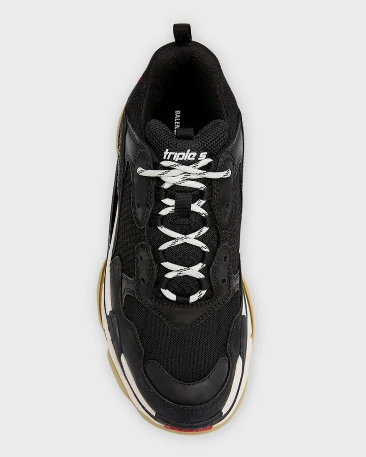 Men's Triple S Mesh Leather Sneakers - Image 5