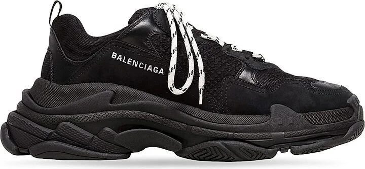 Men's Triple S Sneaker - Black - Size 6