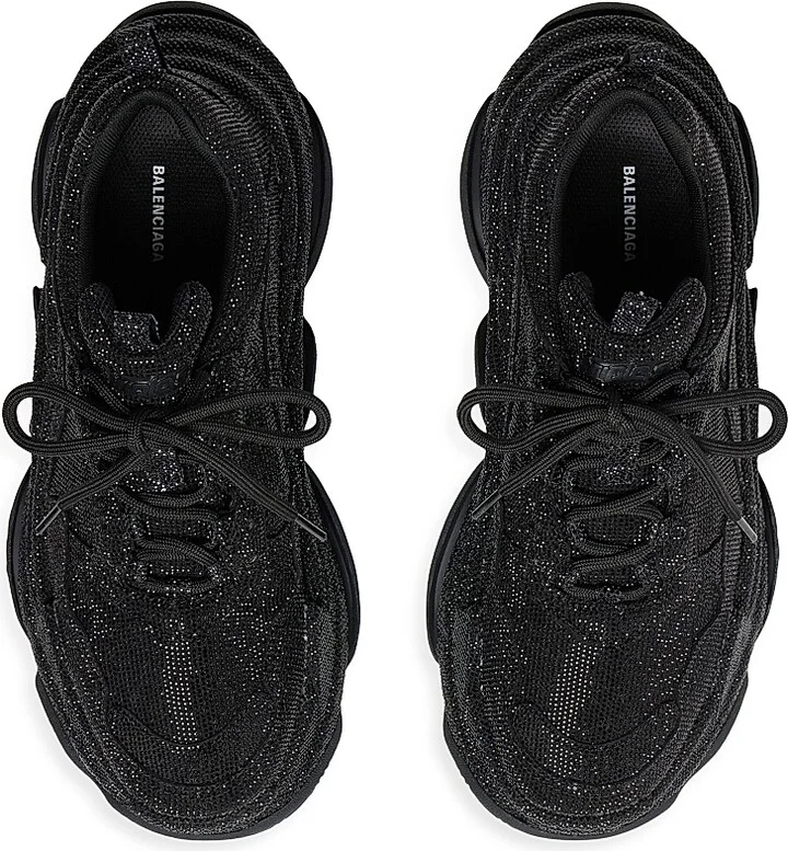 Men's Triple S Sneakers with Rhinestones - Black - Size 8 - Image 5