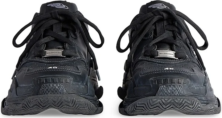 Men's Triple S Sporty Sneakers - Black - Size 10 - Image 4